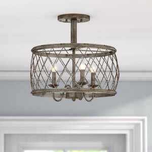 Mina 3-Light Semi Flush Mount