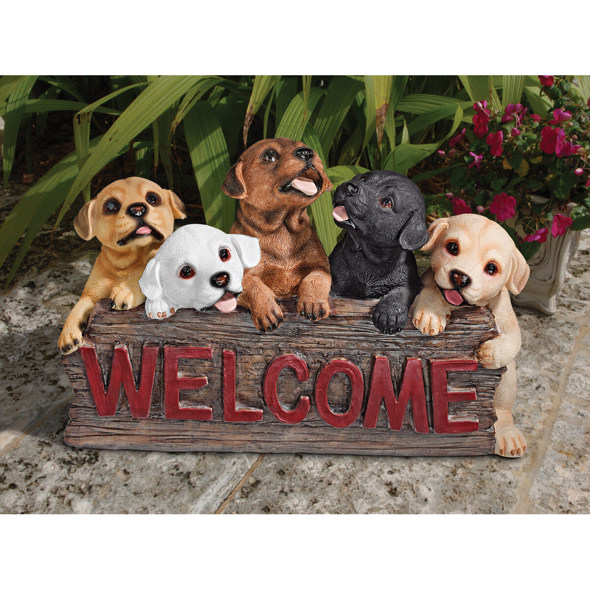 Design Toscano The Puppy Parade Garden Statue Reviews Wayfair