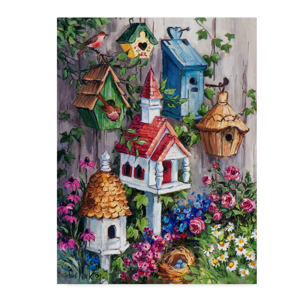 August Grove Birdhouse Cottage Acrylic Painting Print On Wrapped