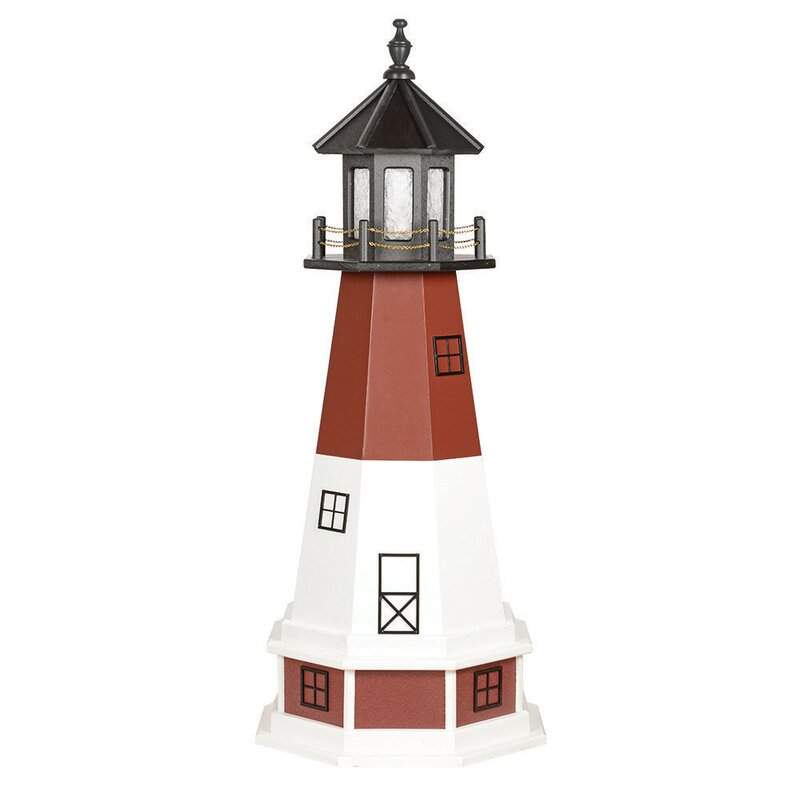 Katie's Handcrafted Lighting LLC Poly Outdoor Garden Lighthouse with ...