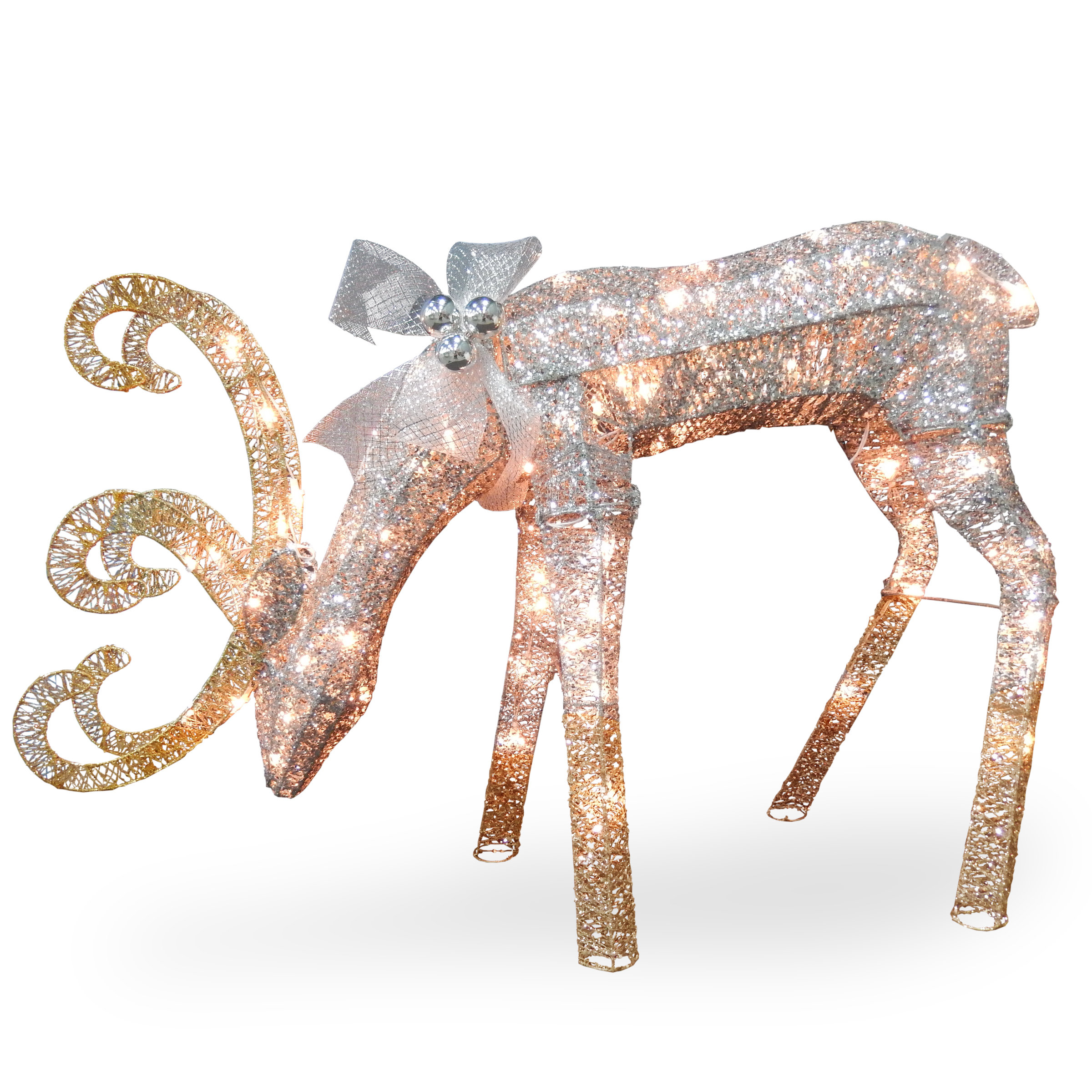 The Holiday Aisle Crystal Feeding Deer Christmas Decoration