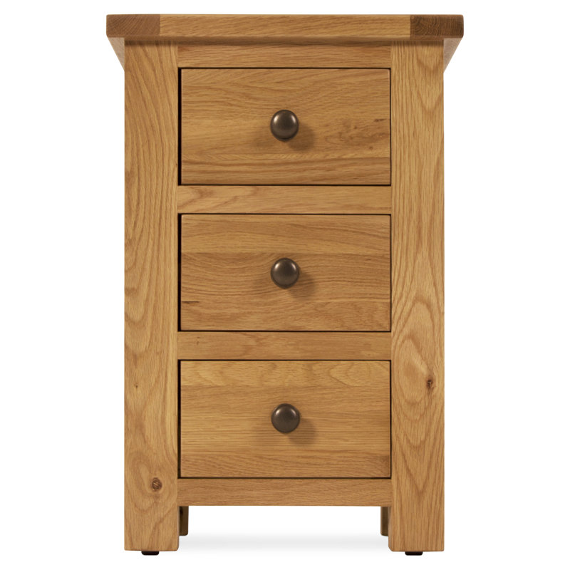August Grove 3 Drawer Bedside Table Wayfair Co Uk