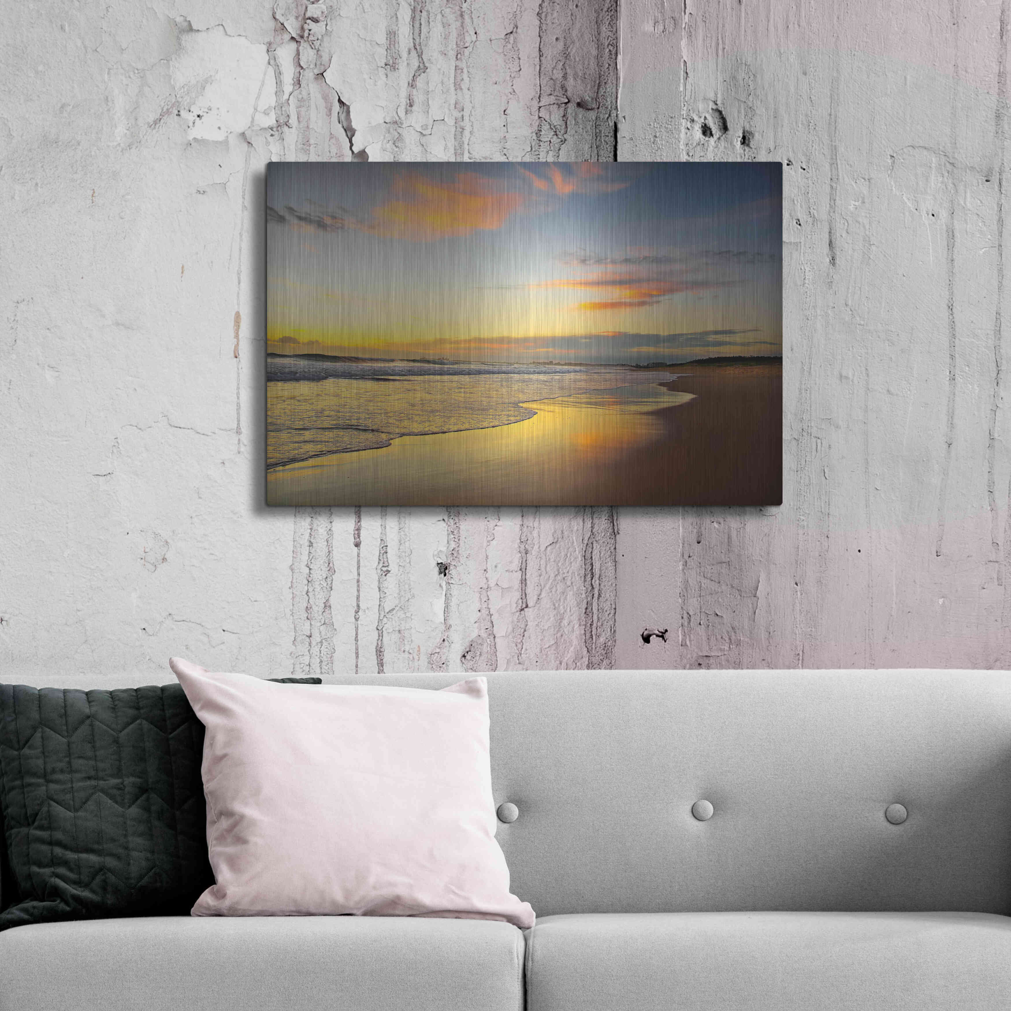 Rosecliff Heights Luxe Metal Art 'Beach Dawn' By Tracie Louise, Meta ...