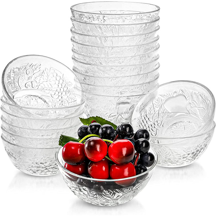 18 Pack 5 Inch Glass Bowls, 10 Oz Stackable Salad Bowl, Glass Prep Serving  Bowl Set For Fruit, Candy, Snack, Kitchen Prep, Dessert, Salad, Dishwasher  ...
