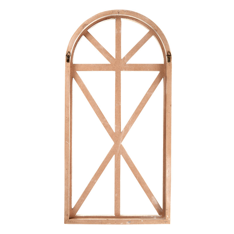 One Allium Way Rustic Wood Cathedral Window Frame Wall Decor