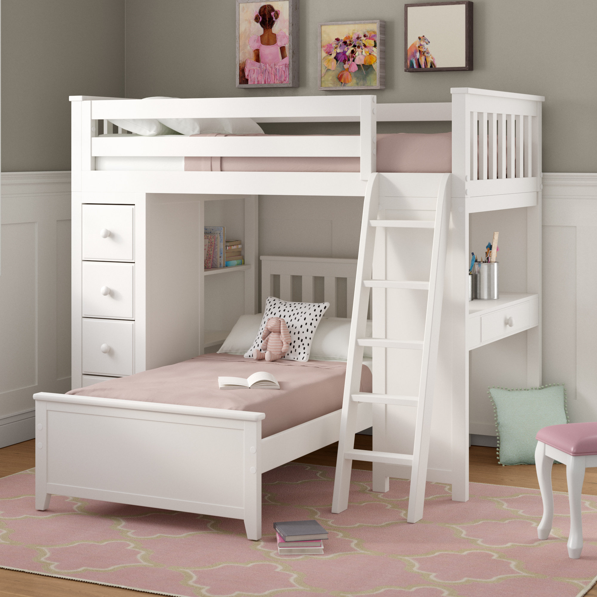 Harriet Bee Ayres Twin Platform Bed With Drawers And Shelves