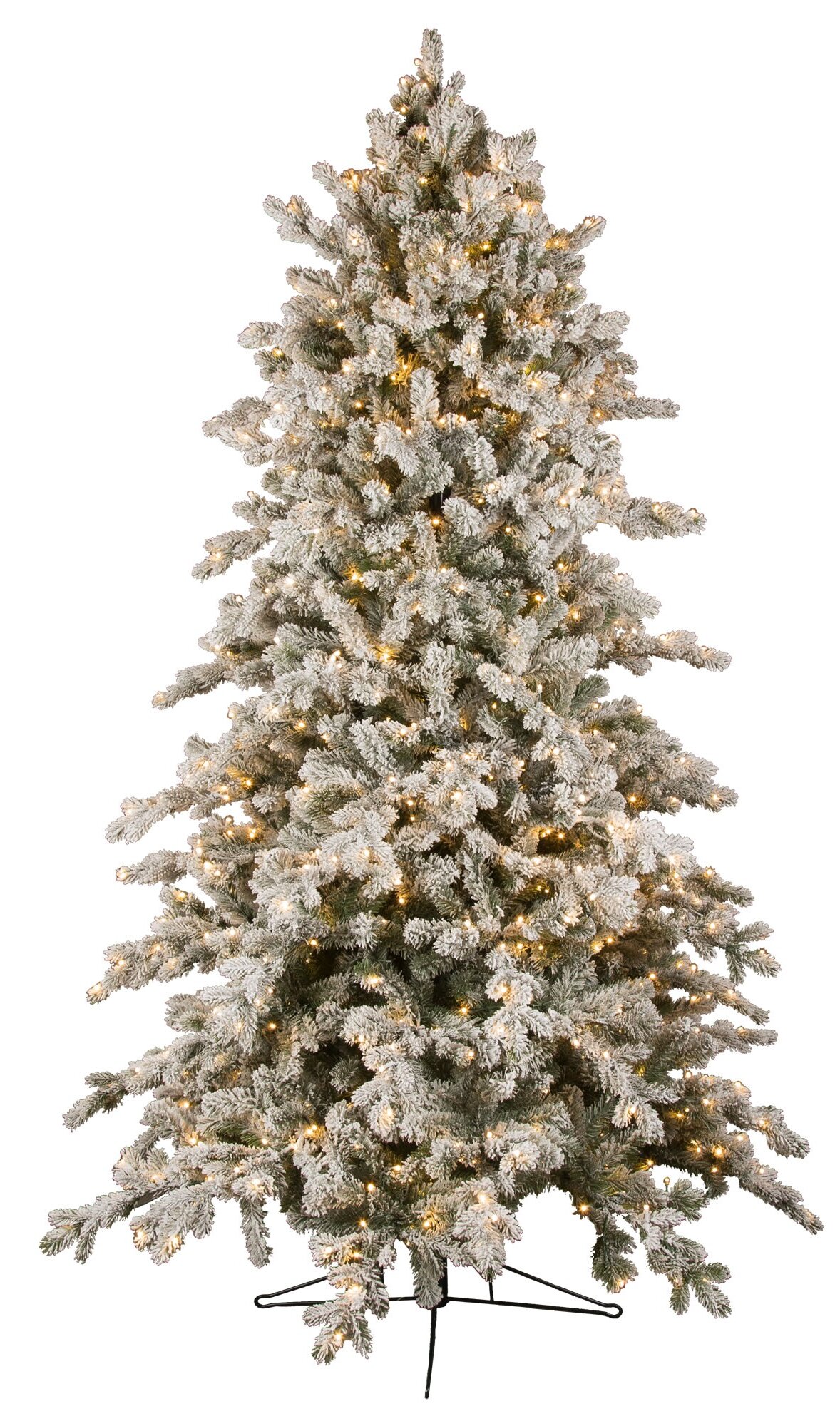 flocked artificial christmas tree