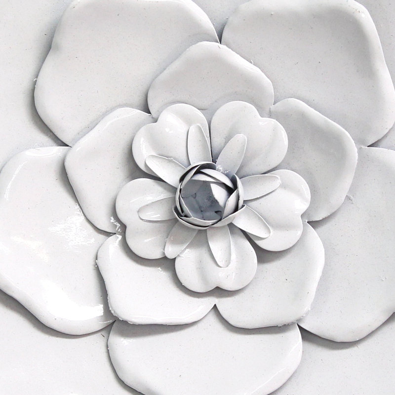 Gracie Oaks Metal Wall Flowers Wall Decor Reviews Wayfair