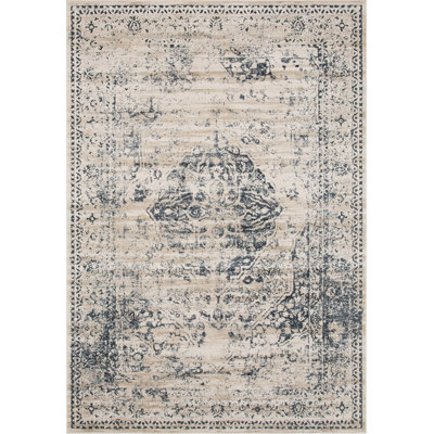 Laurel Foundry Modern Farmhouse Abbeville Dark Bluecream Area Rug Laurel Foundry Modern Farmhouse