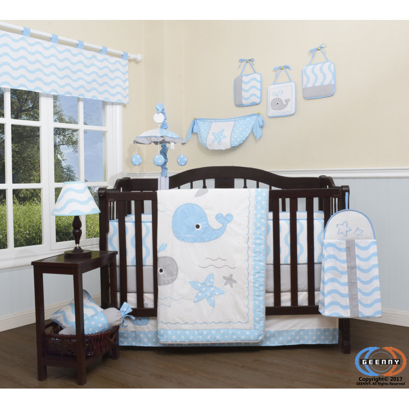 Harriet Bee Pierson Baby Lovely Whale Nursery 13 Piece Crib Bedding Pierson Baby Lovely Whale Nursery 13 Piece Crib Bedding Set