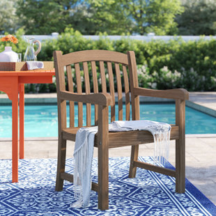 Farmhouse Rustic Outdoor Dining Chairs Birch Lane Brighton Teak Patio Dining Chair