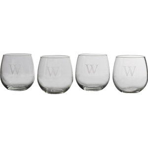 Aroma Personalized Stemless Red Wine Glass (Set of 4)