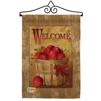 Breeze Decor Apple Basket Impressions Decorative 2 Sided Polyester 19 X 13 Flag Set Wayfair