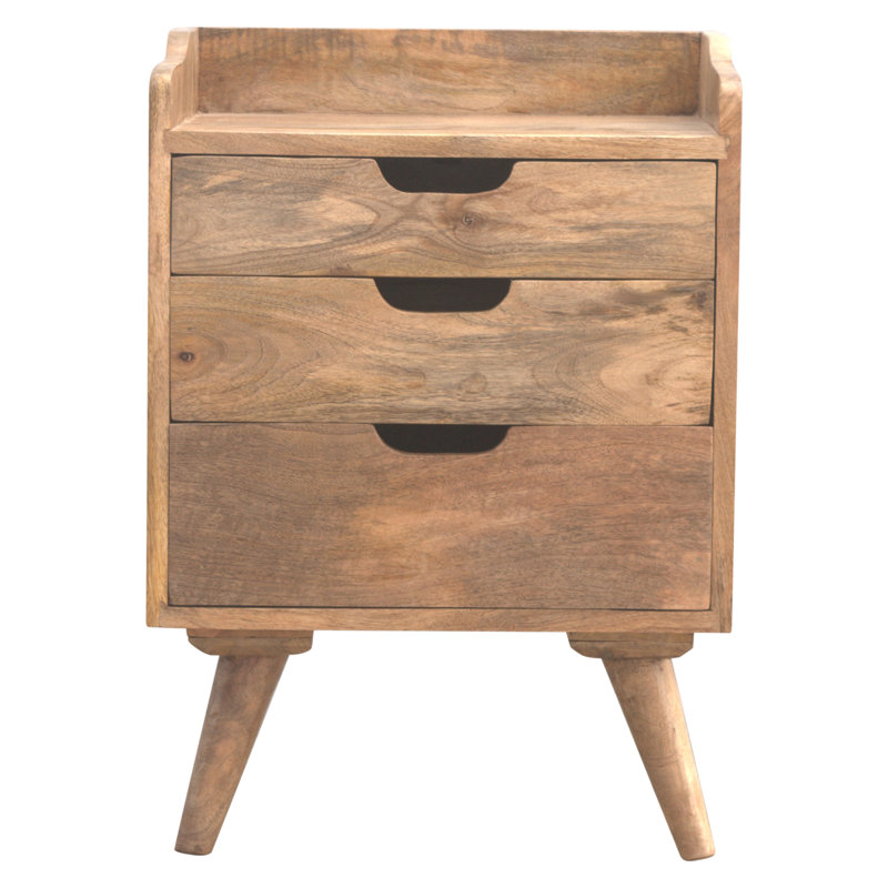 Hazelwood Home Solid Wood 3 Drawer Bedside Table Reviews Wayfair Solid Wood 3 Drawer Bedside Table