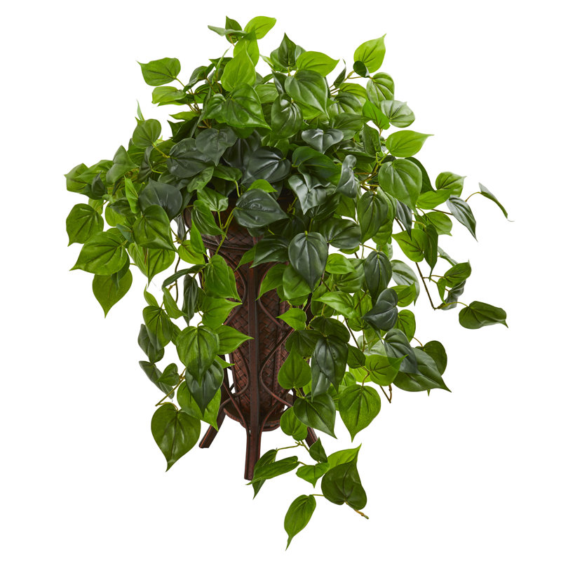 Charlton Home® 31" Artificial Philodendron Plant in Planter