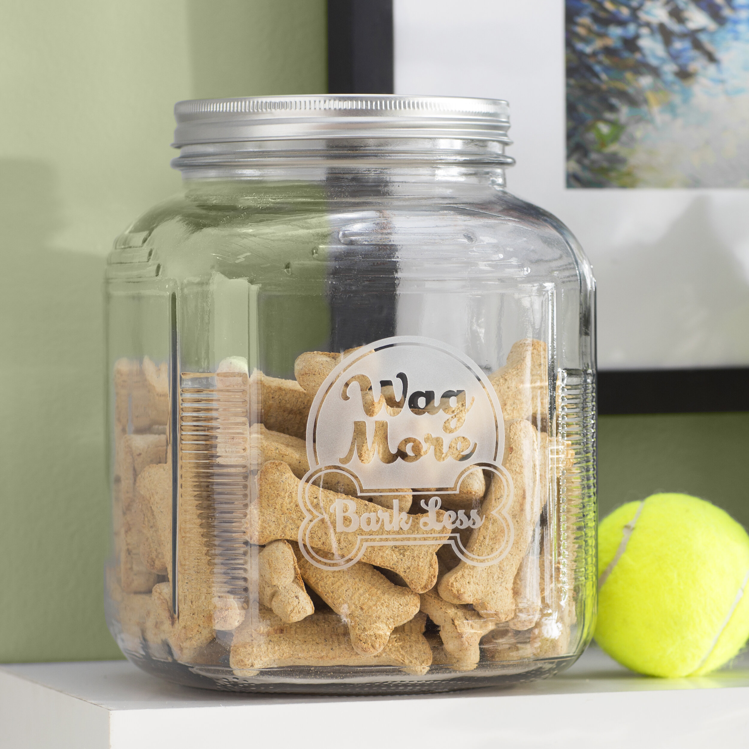 glass jar for dog treats