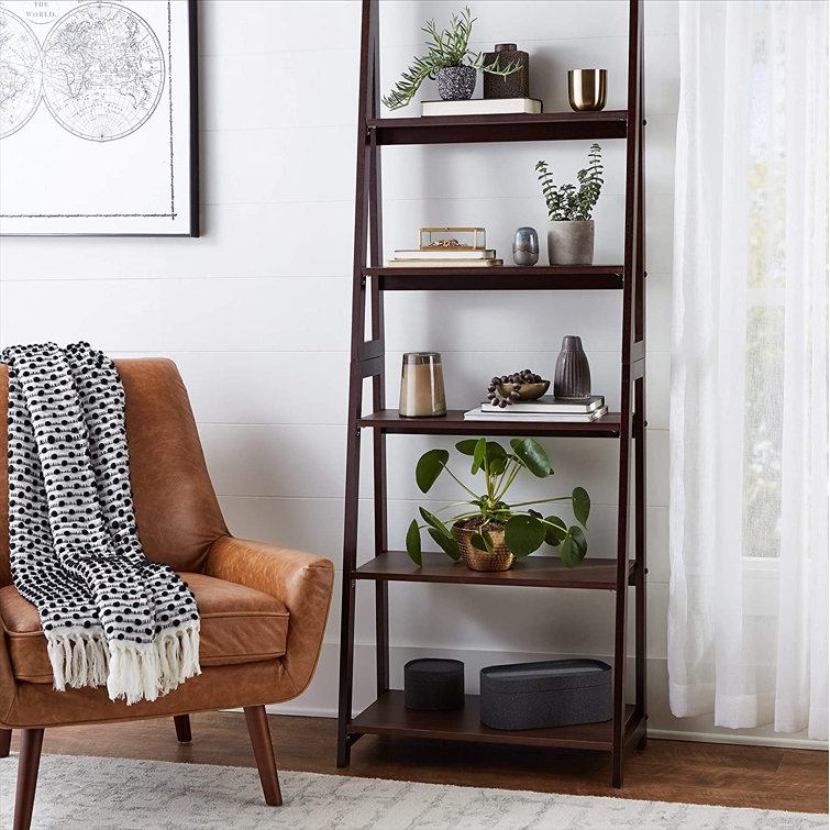 Latitude Run® 70'' H x 25'' W Solid Wood Ladder Bookcase Wayfair.ca