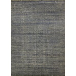 One-of-a-Kind Varya Hand Knotted Wool Gray Area Rug