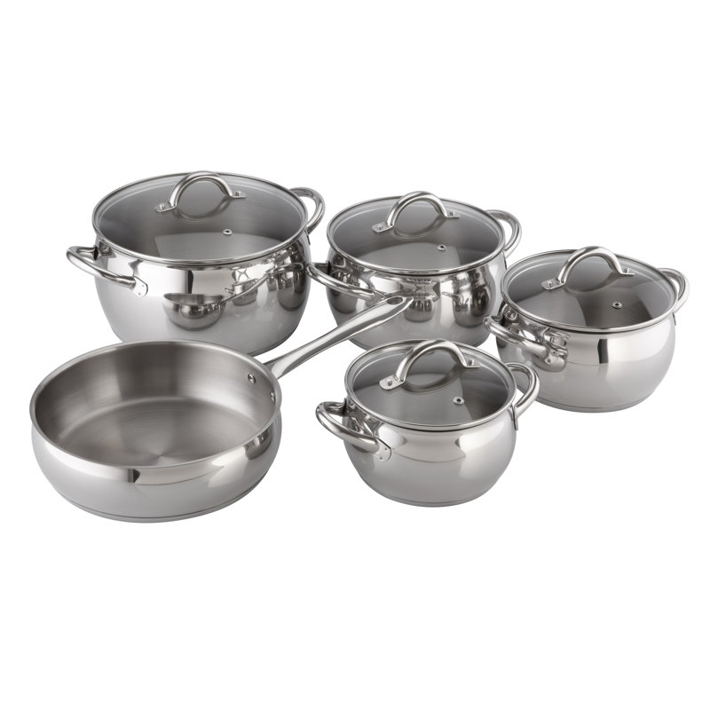 Magefesa Kuchen Stainless Steel 9 Piece Cookware Set Wayfair