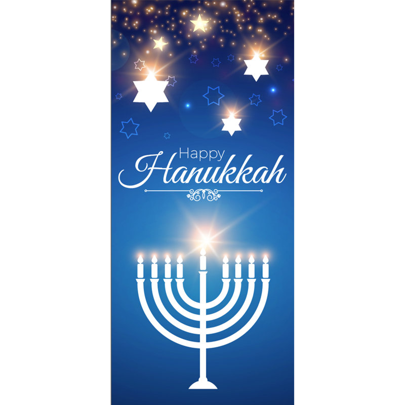 The Holiday Aisle Hanukkah Menorah Garage Banner Door Mural Wayfair