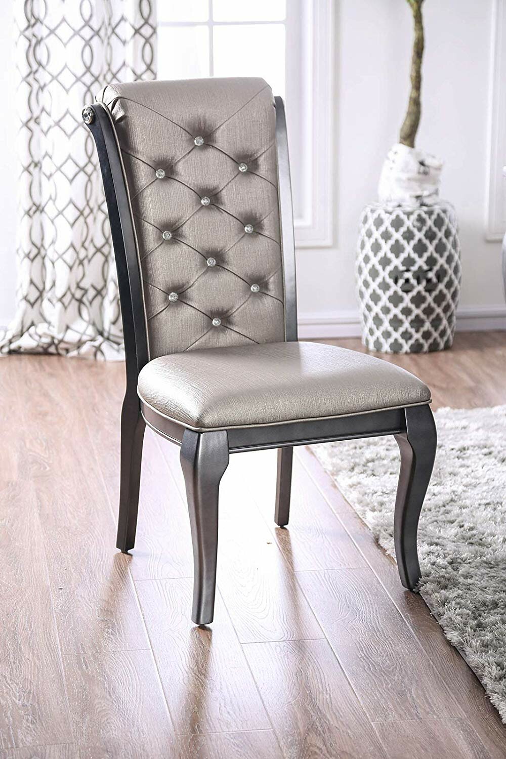 Rosdorf Park Welles Tufted Upholstered Side Chair In Gray Wayfair