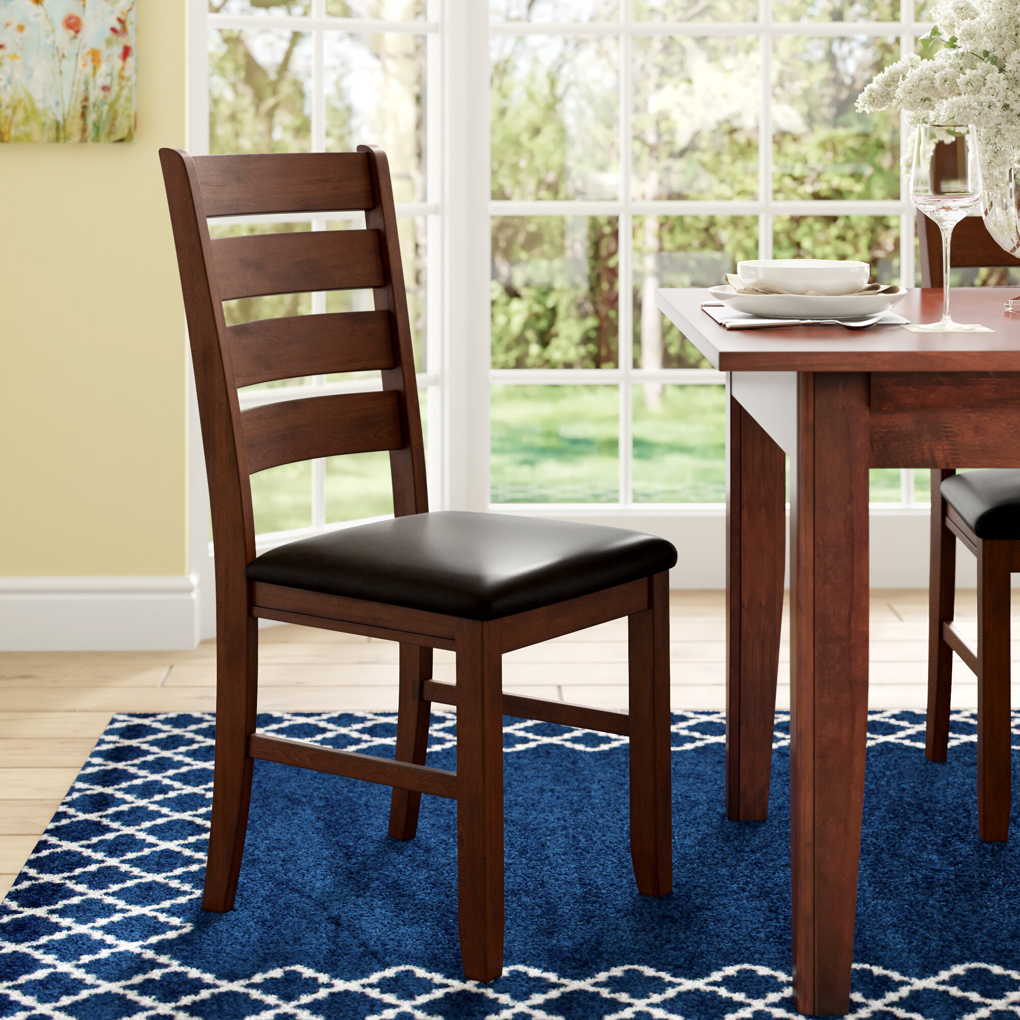 Leather And Wood Dining Chairs - Dining room ideas