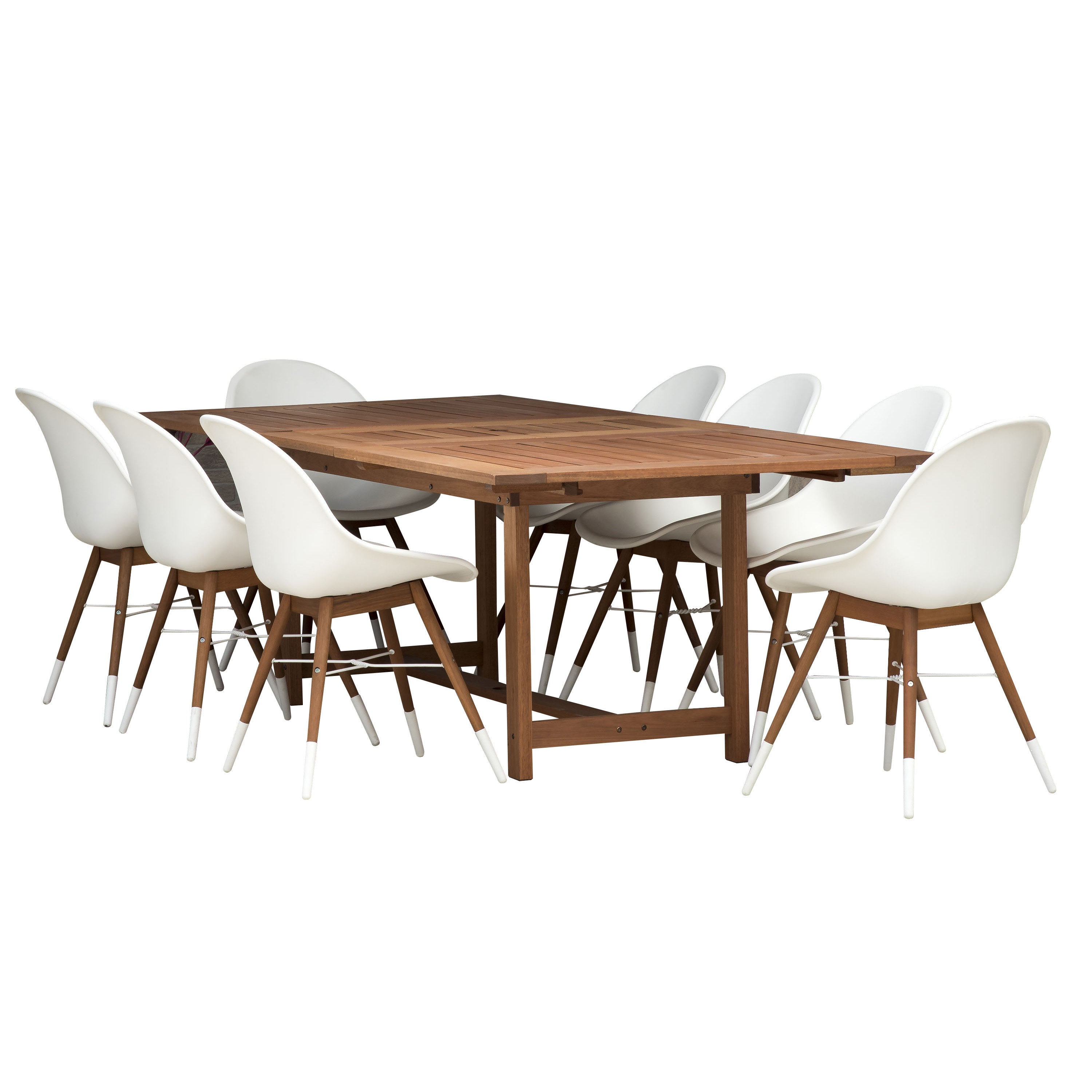 Modern Contemporary White Contemporary Extendable Dining