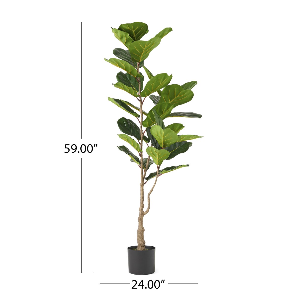 Primrue Achilles Artificial Fiddle-Leaf Fig Tree in Pot & Reviews | Wayfair