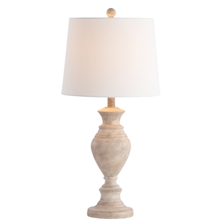 brown and white lamp