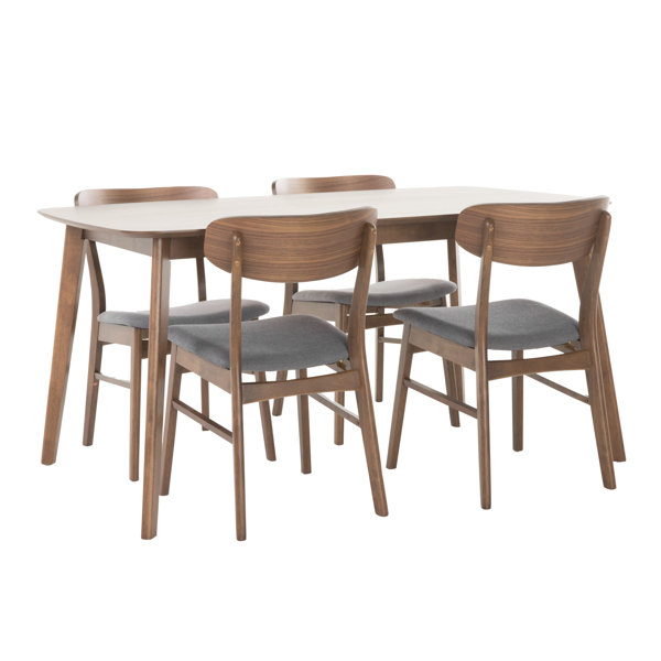 Coaster Malone Mid Century Modern 5 Piece Solid Wood Dining Set Value City Furniture Dining 5 Piece Sets