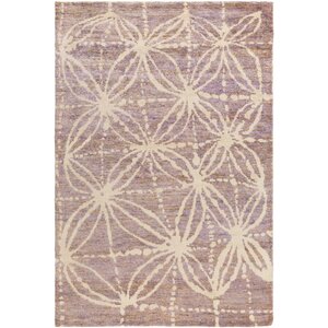 Orinocco Hand-Woven Purple/Beige Area Rug