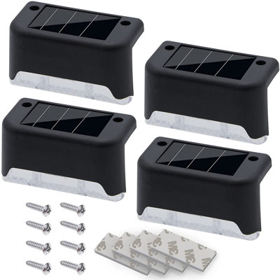 Black Solar Powered Deck Light Pack