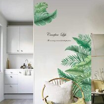 Tropical Leaves And Flowers Wall Art Home Room Sticker Vinyl z233 