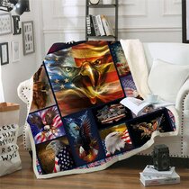 US Flag Couch Bed Throw Blanket USA American British Union Jack Flag Blanket Cozy Warm Cabin Armchair Sofa Couch Blanket Warm Bed Blanket Travel Blanket Bedspread Cover Camping Blankets 