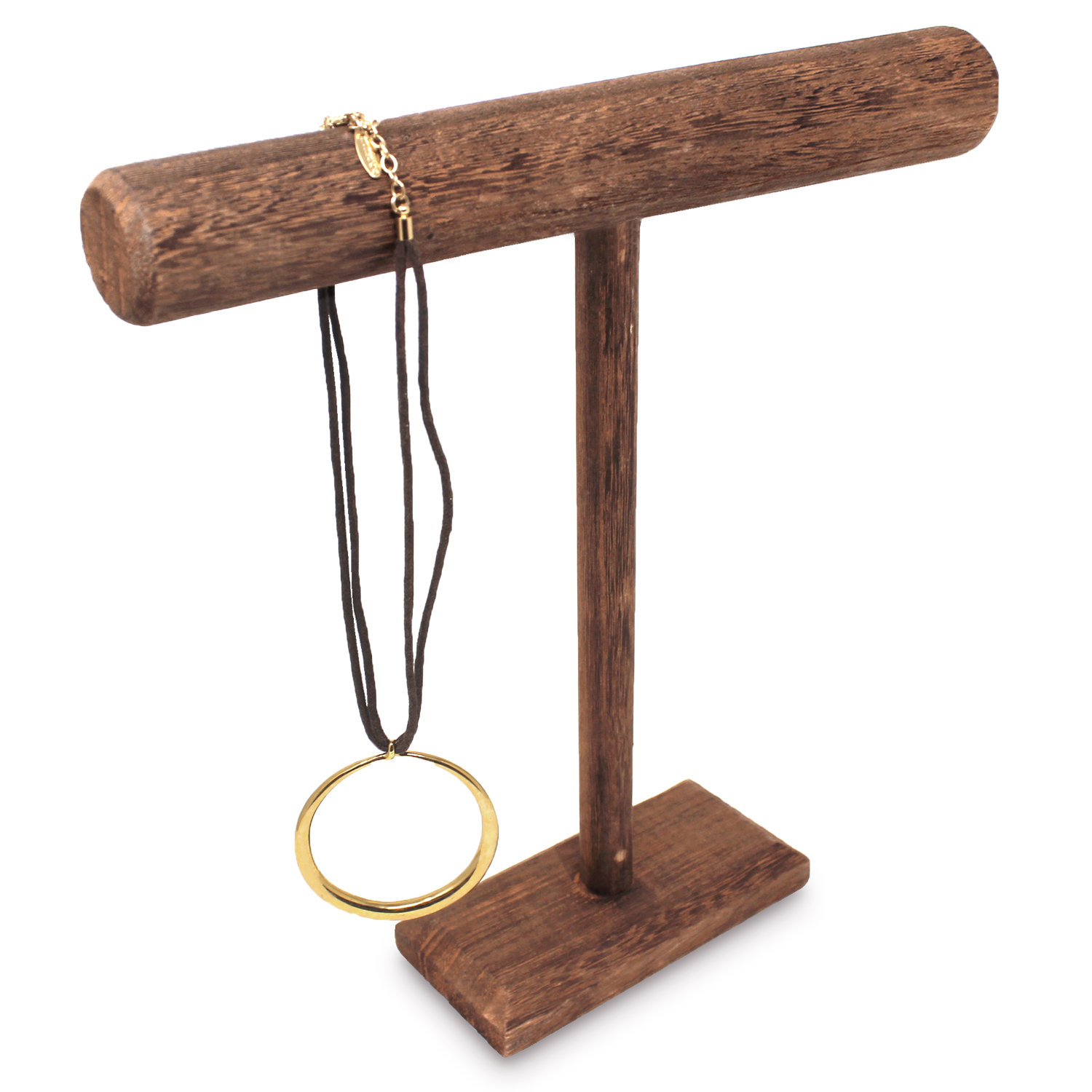 Millwood Pines Antique Wooden Handmade T Bar Display Jewelry Stand Millwood Pines Antique Wooden Handmade