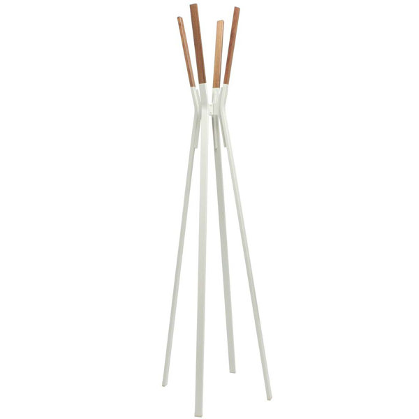 Wavy Modern 6 Hanger Coat Rack With Umbrella Stand Silver And Jax Coat Rack