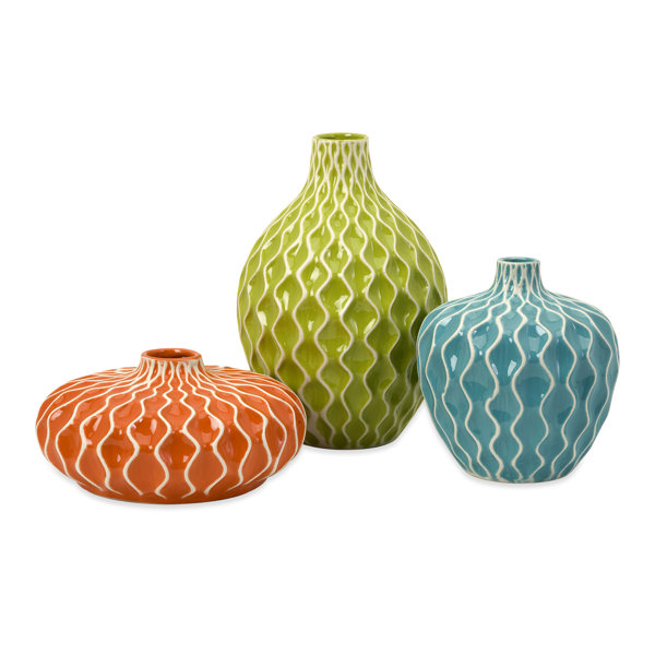 Wade Logan Bristol 3 Piece Vase Set & Reviews Wayfair
