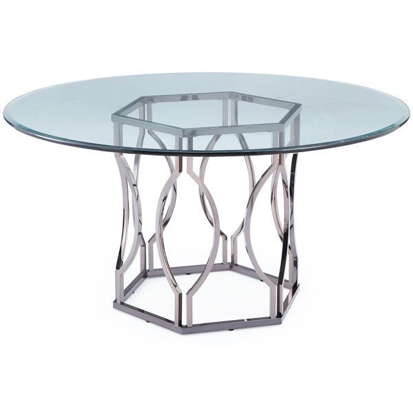 Glass Kitchen Dining Tables You Ll Love Wayfair Viggo Round Glass Dining Table