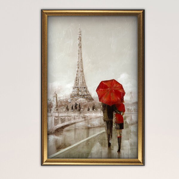 Modern Couple in Paris Framed Painting | Joss & Main