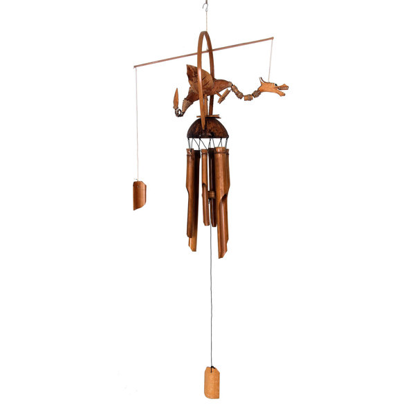 Novica Asian Dragon On Bamboo Wind Chime Wayfair