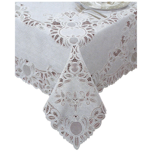 Tablecloths You Ll Love Wayfair Fenn Crochet Vinyl Lace Rectangle Tablecloth
