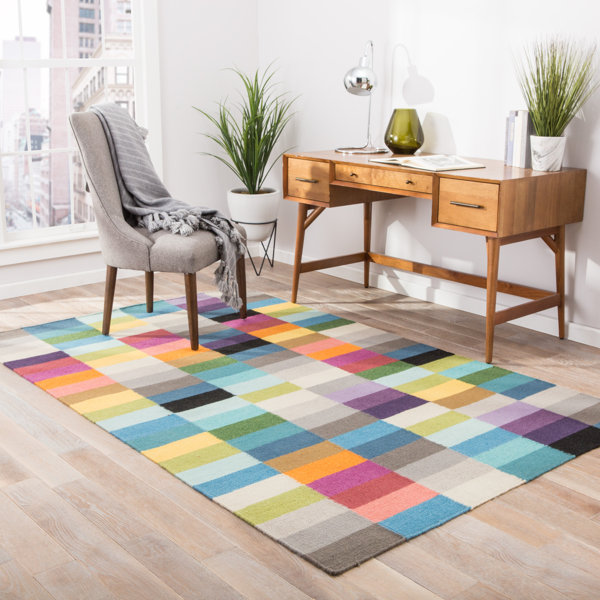 Zipcode Design Garvin Wool Flat Weave Multicolor Area Rug & Reviews