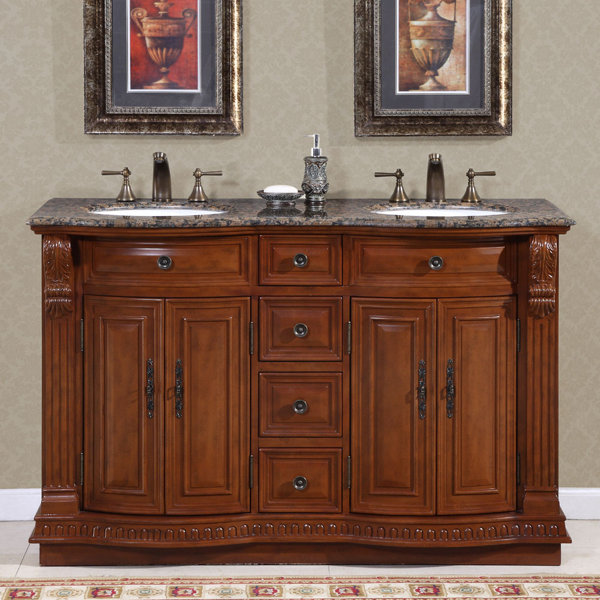 Silkroad Exclusive Monica 56 Double Bathroom Vanity Set Reviews Silkroad Exclusive Monica 56 Double Bathroom Vanity Set Reviews Wayfair