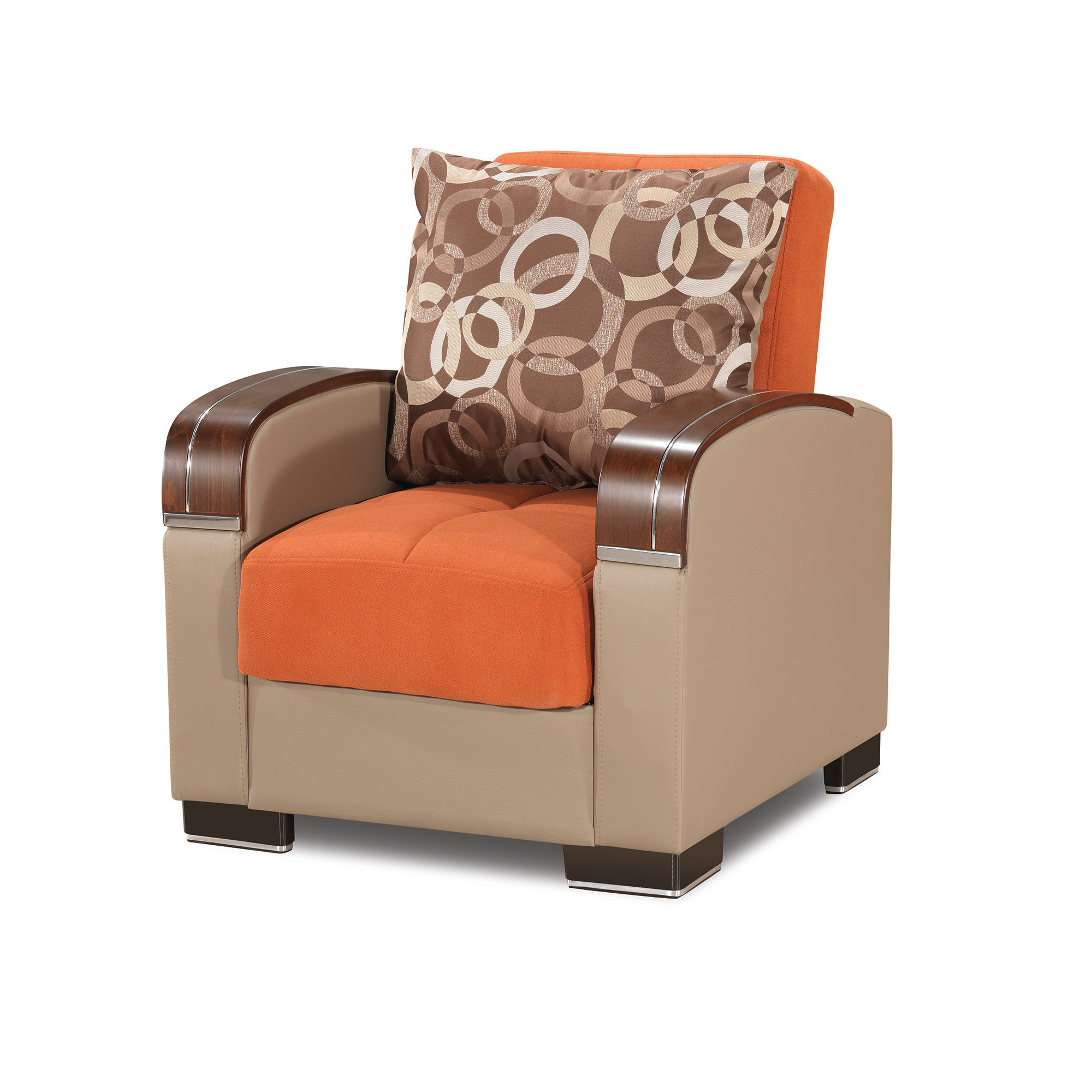 Ottomanson Mobimax Fabric Upholstered Convertible 3in1 Sleeper Arm