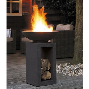 Clay Charcoal And Wood Burning Fire Column By Symple Stuff