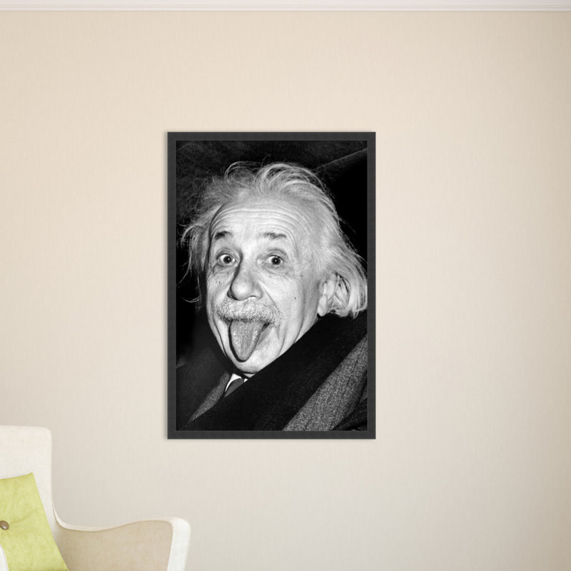 Amanti Art Albert Einstein Funny Face Picture Frame Print On Paper