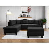 Dife 105.1 Wide Corner Sectional with Ottoman by Latitude Run®