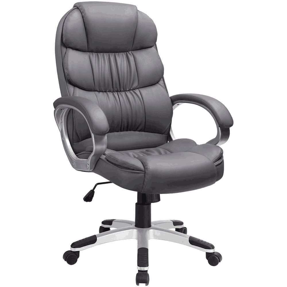Simple Relax Computer Chairs Black Contemporary Ergonomic Adjustable Height  Swivel Polyurethane Desk Chair In The Office Chairs Department At |  