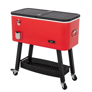 North Gear Outdoor 80 Quarts Portable Rolling Cooler Cart Home Party Ice Chest
