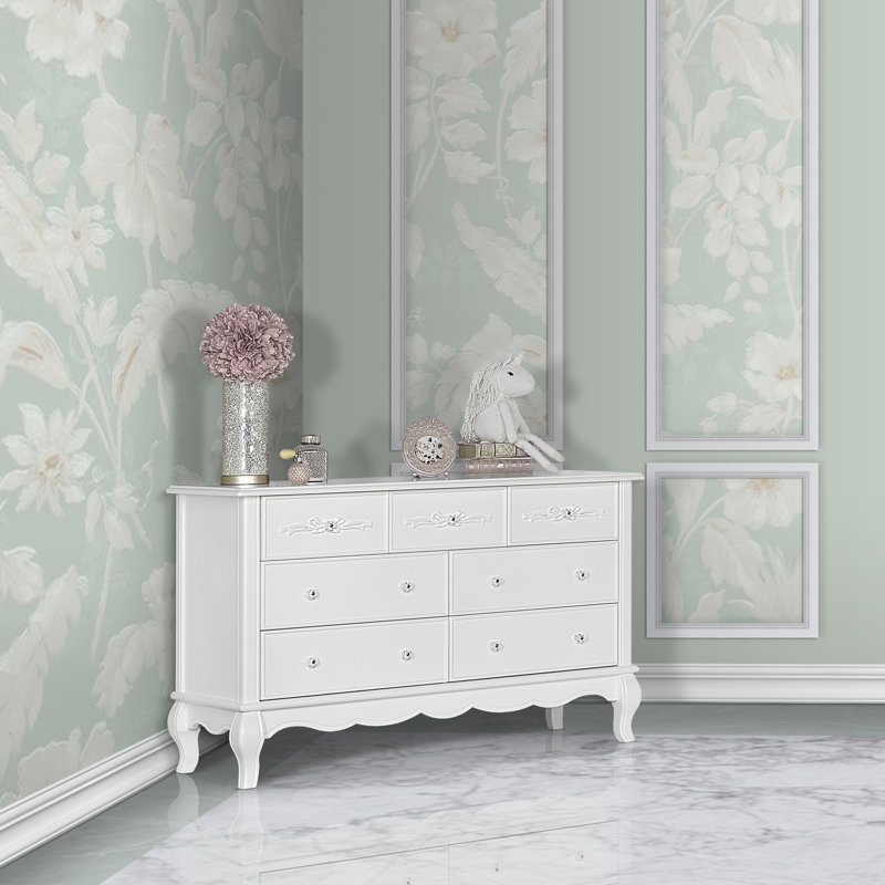evolur aurora 7 drawer double dresser